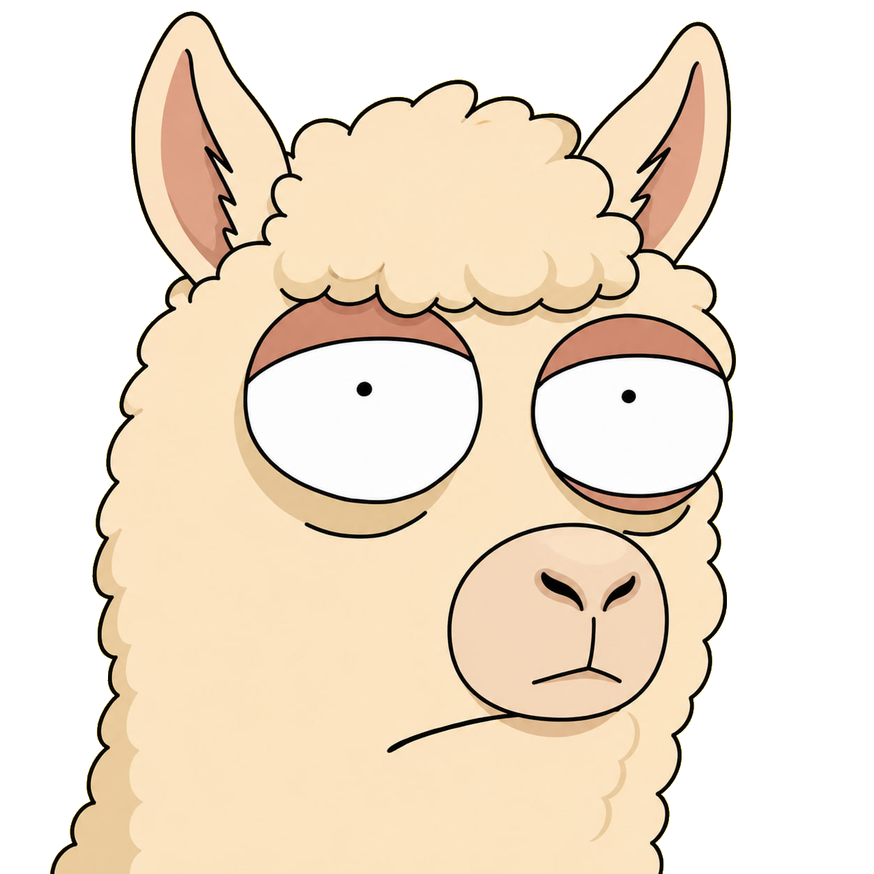 Al Paca, the wide-eyed alpaca